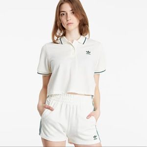 NWT Adidas Originals Tennis Cropped Polo Shirt
